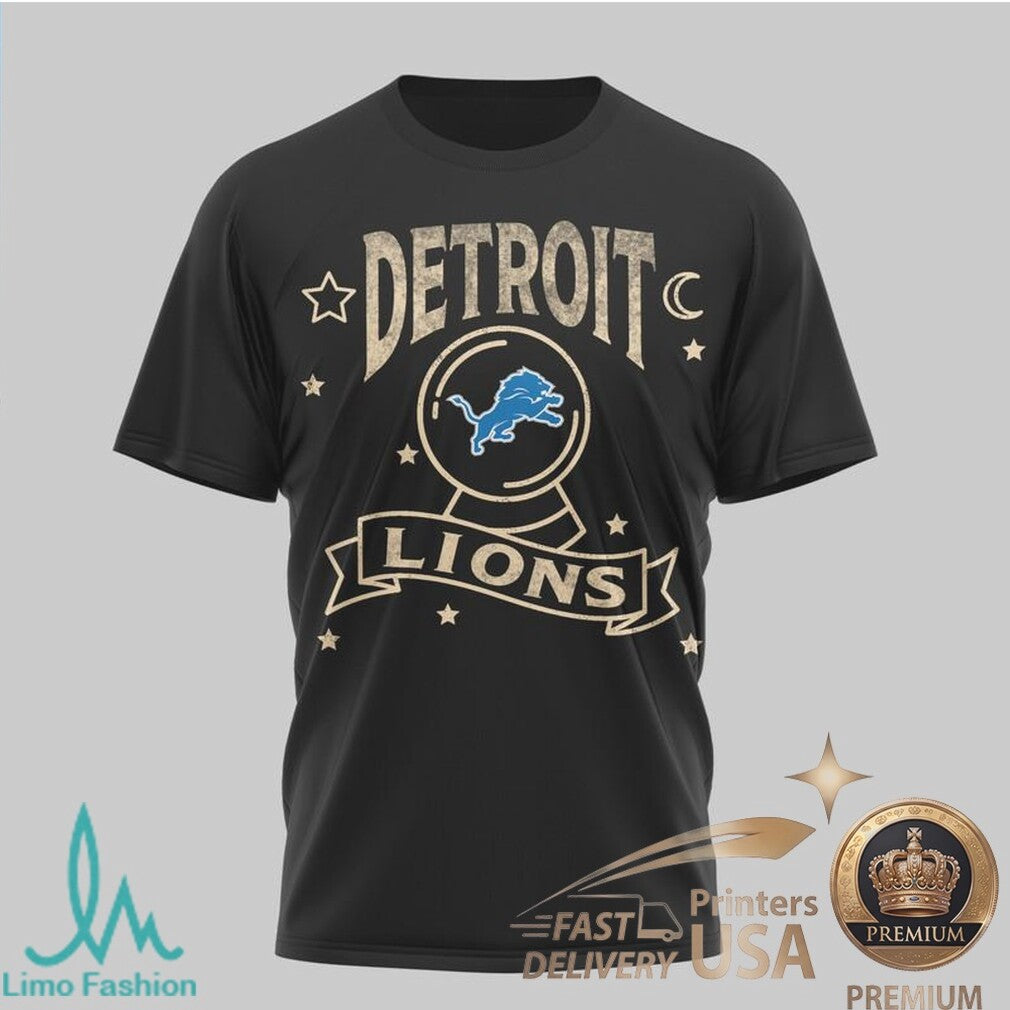 Detroit Lions Tarot Card Design Retro Style Sports T Shirt - Limotees LLC