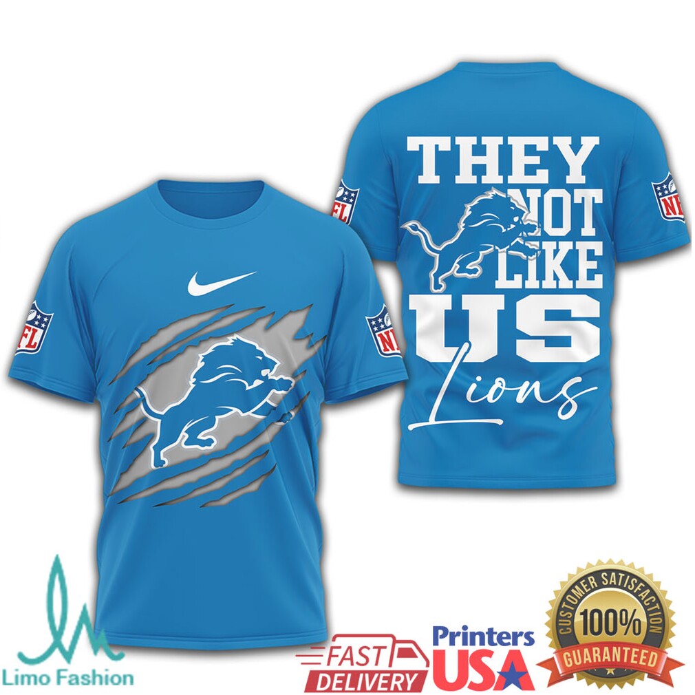 Detroit Lions “They Not Like Us” Motor City Pride Graphic Tee - Limotees LLC