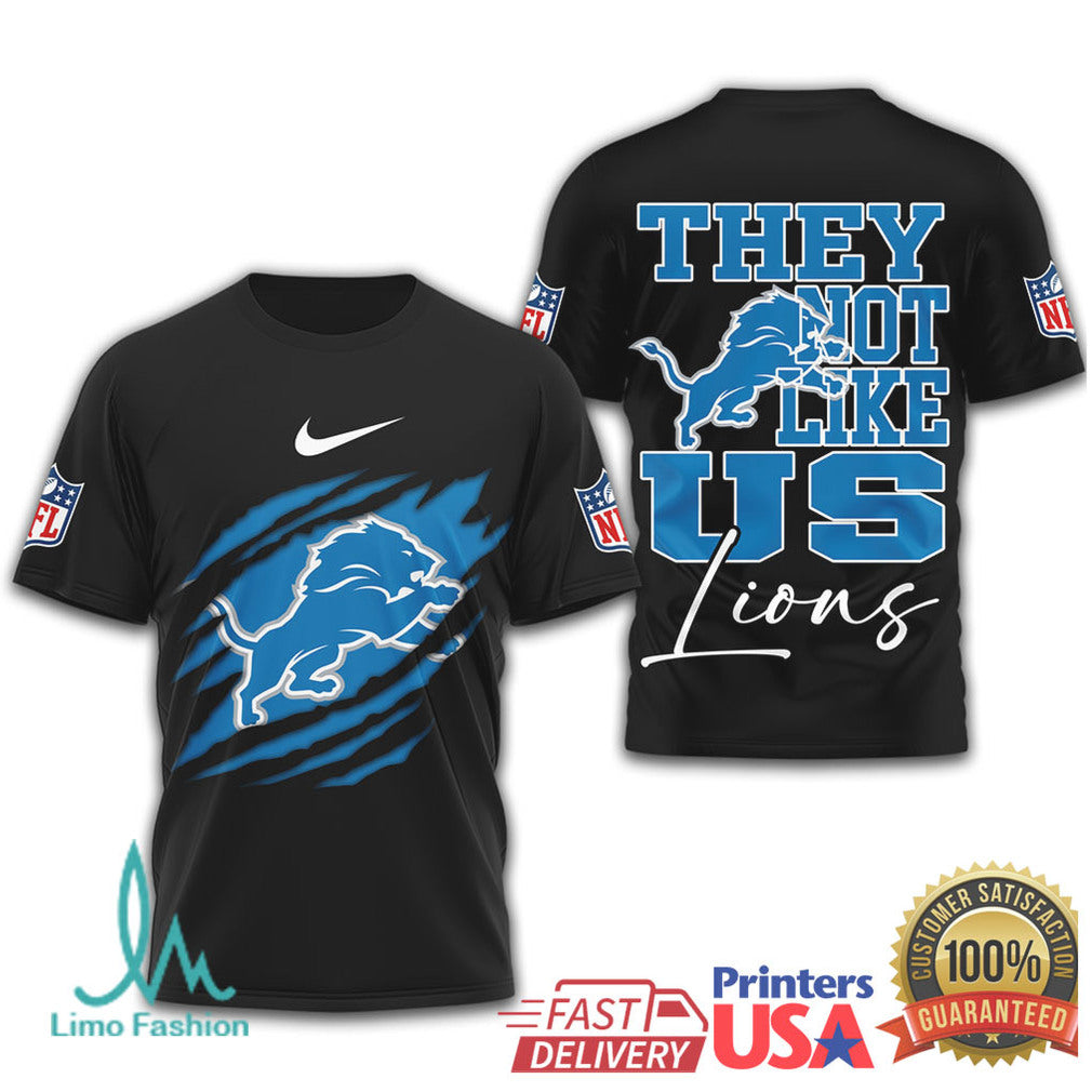 Detroit Lions “They Not Like Us” Motor City Pride Graphic Tee - Limotees LLC