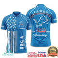 Detroit Lions USA 250th Anniversary Custom Name T Shirt - Limotees LLC