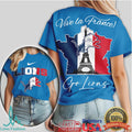 Detroit Lions Vive la France Paris Eiffel Tower NFL T Shirt - Limotees LLC