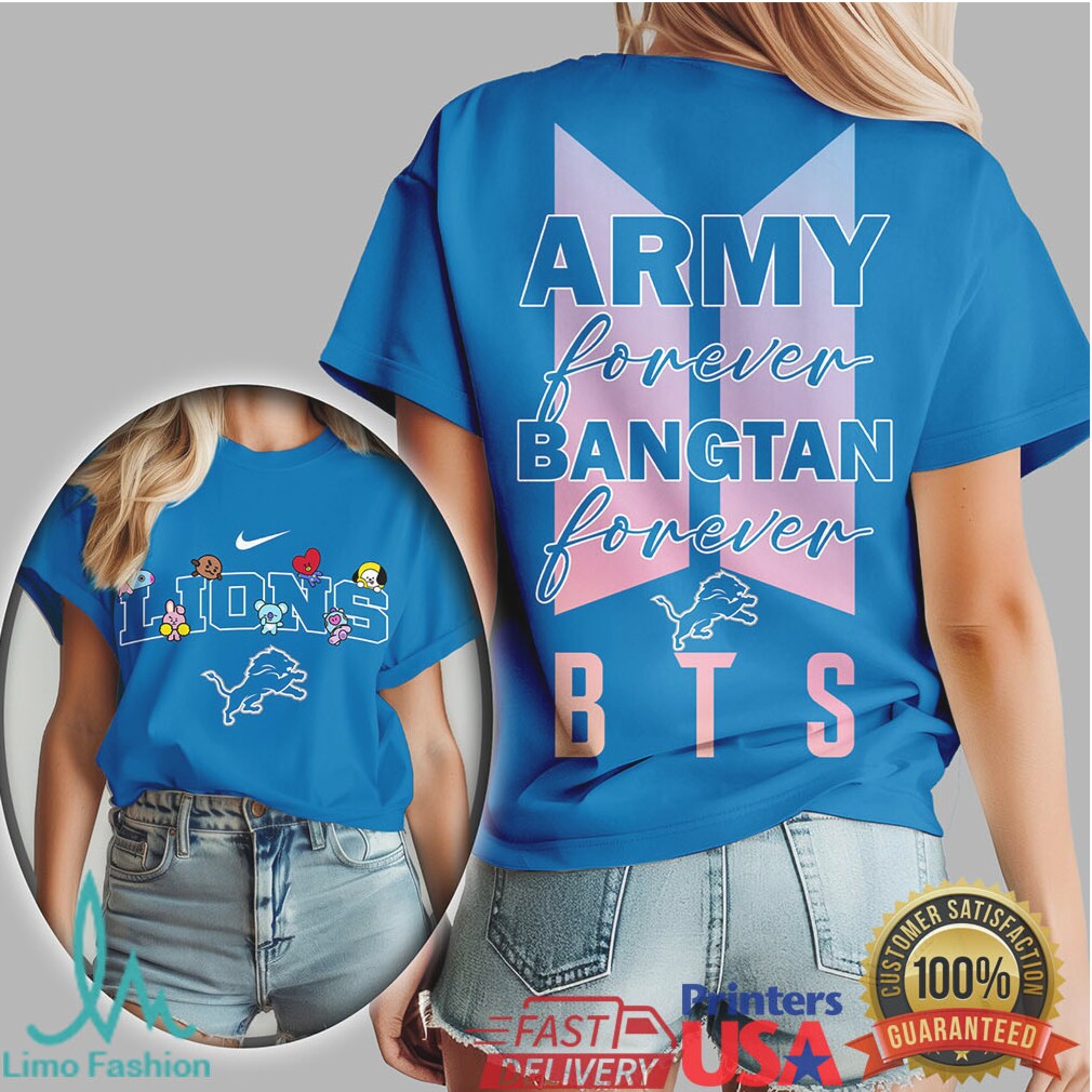Detroit Lions x BTS Army Forever Bangtan Forever Graphic Tee - Limotees LLC
