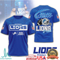Detroit Lions x Bud Light Pride Blue & White Fan Jersey T Shirt - Limotees LLC