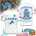 Detroit Lions x Jameson Irish Whiskey Sine Metu Graphic T Shirt - Limotees LLC