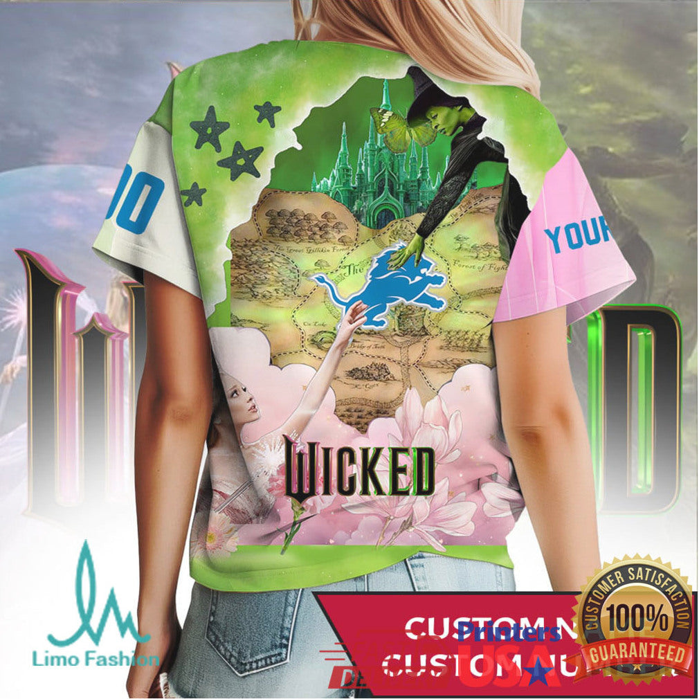 Detroit Lions x Wicked Mashup Personalized Name All Over Print Shirt - Limotees LLC