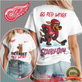 Detroit Red Wings Scooby Doo Go Red Wings Hockey T Shirt - Limotees LLC