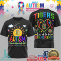 Detroit Tigers World Autism Awareness It's OK To Be Different T Shirt - Limotees LLC