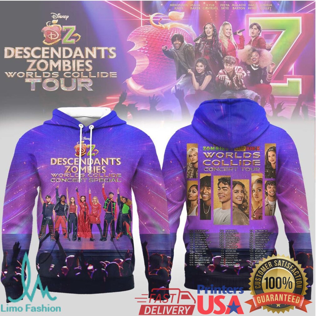 Disney Descendants x Zombies Worlds Collide Tour 2026 Concert T Shirt - Limotees LLC