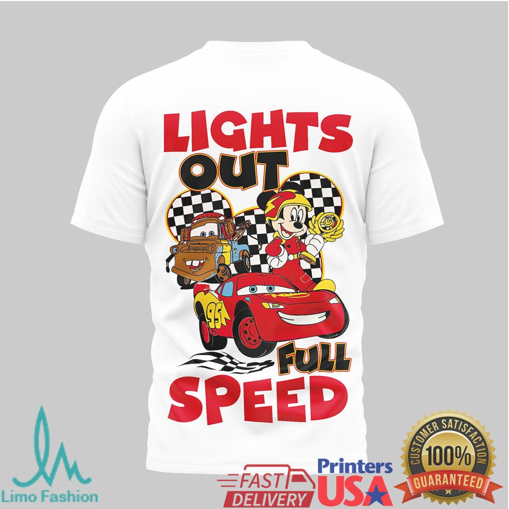 Disney Mickey Mouse & Lightning McQueen Two Legends One Track Racing T Shirt - Limotees LLC