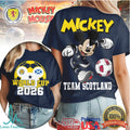 Disney Mickey Mouse Team Scotland World Cup 2026 Soccer Fan T Shirt - Limotees LLC