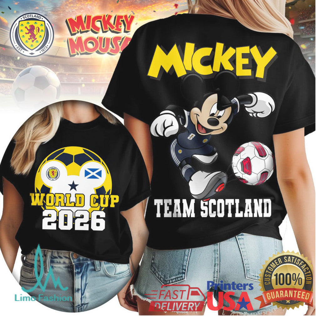 Disney Mickey Mouse Team Scotland World Cup 2026 Soccer Fan T Shirt - Limotees LLC