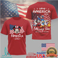 Disney Mickey Mouse and Friends America 250 Years of Freedom Patriotic T Shirt - Limotees LLC