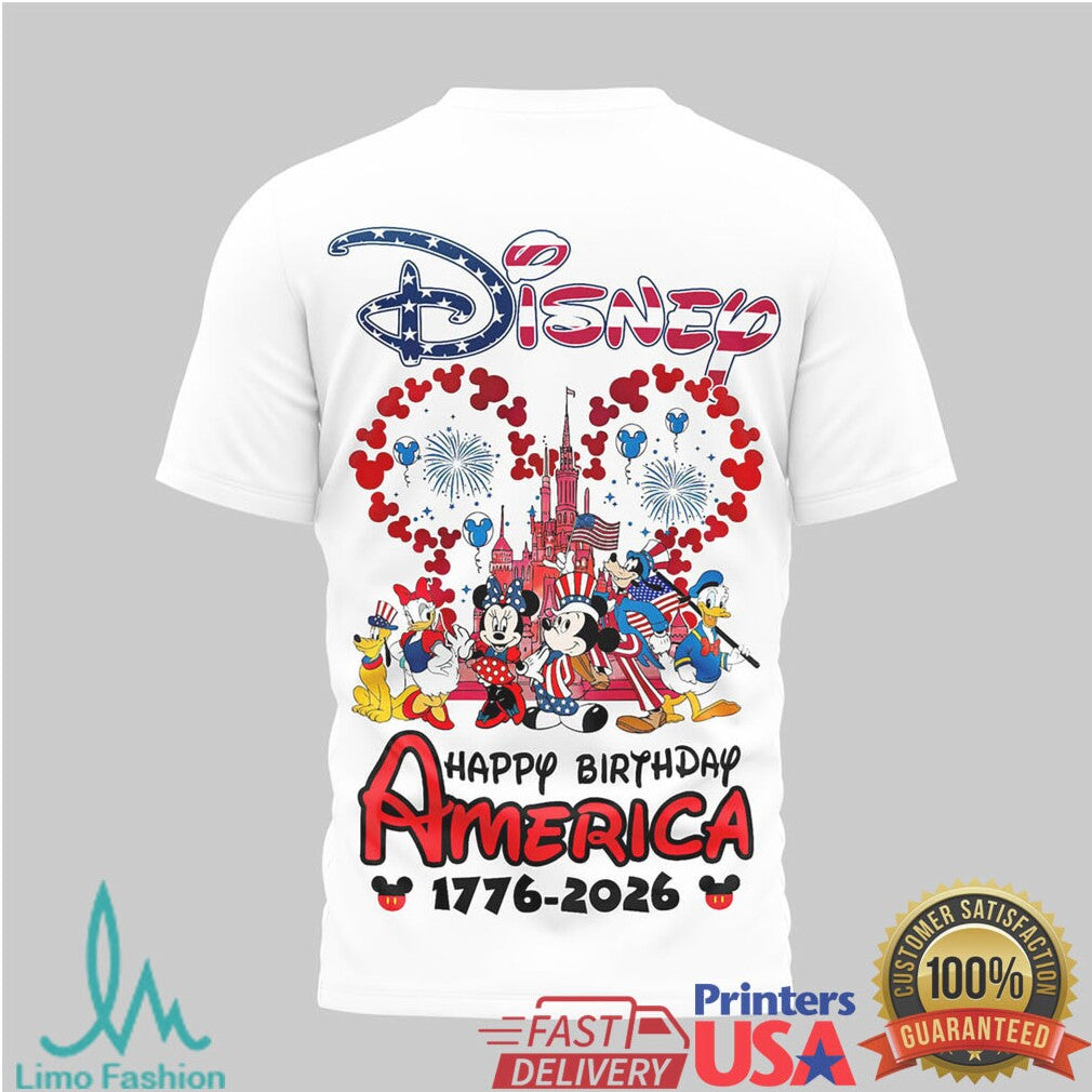 Disney Mickey and Friends Happy 4th of July 2026 Birthday America T Shirt - Limotees LLC