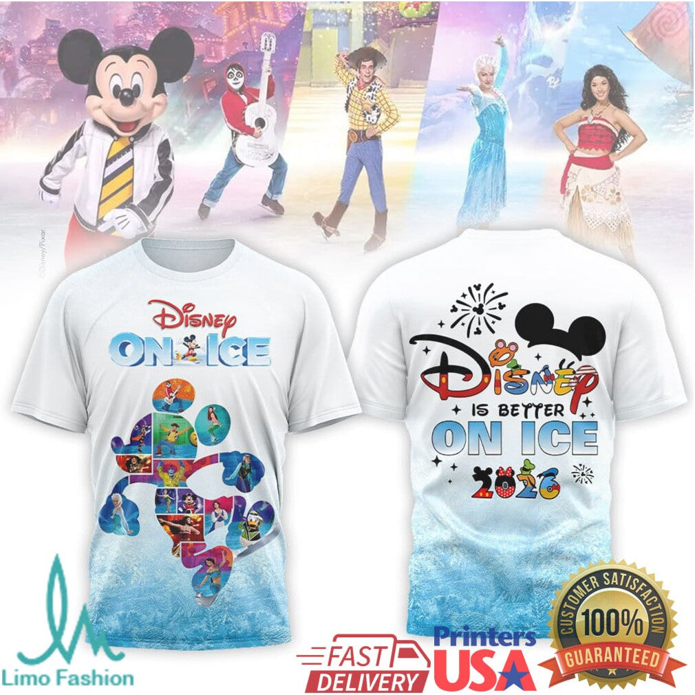 Disney On Ice 2026 Mickey & Friends “Disney is Better On Ice” Souvenir Shirt - Limotees LLC