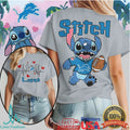 Disney Stitch Detroit Lions Football Heartbeat Fan T Shirt - Limotees LLC