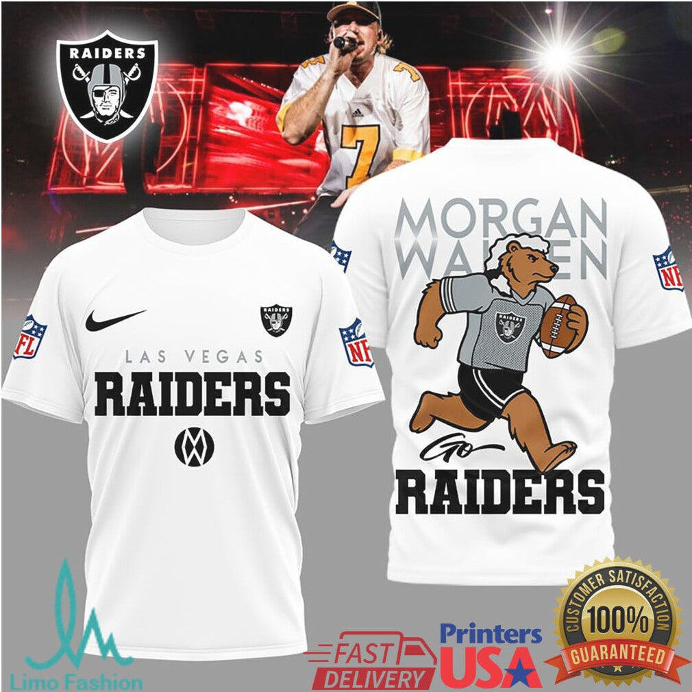 Las Vegas Raiders Official NFL Morgan Wallen Fan 3D Shirt - Limotees LLC