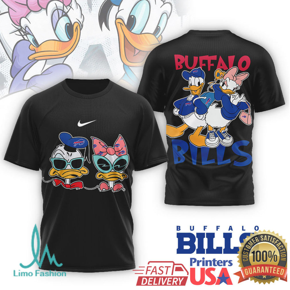 Donald & Daisy Duck Buffalo Bills NFL Graphic T shirt - Limotees LLC