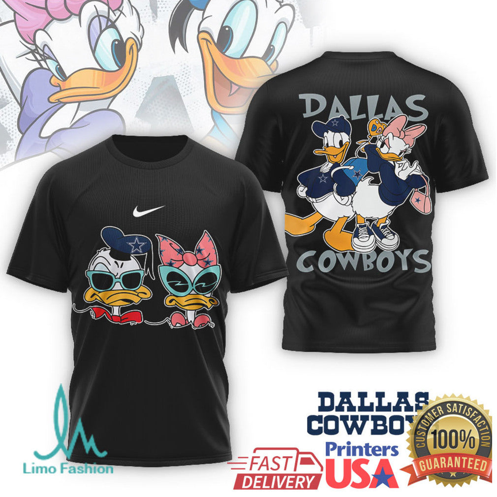 Donald & Daisy Duck Dallas Cowboys NFL Custom T Shirt - Limotees LLC