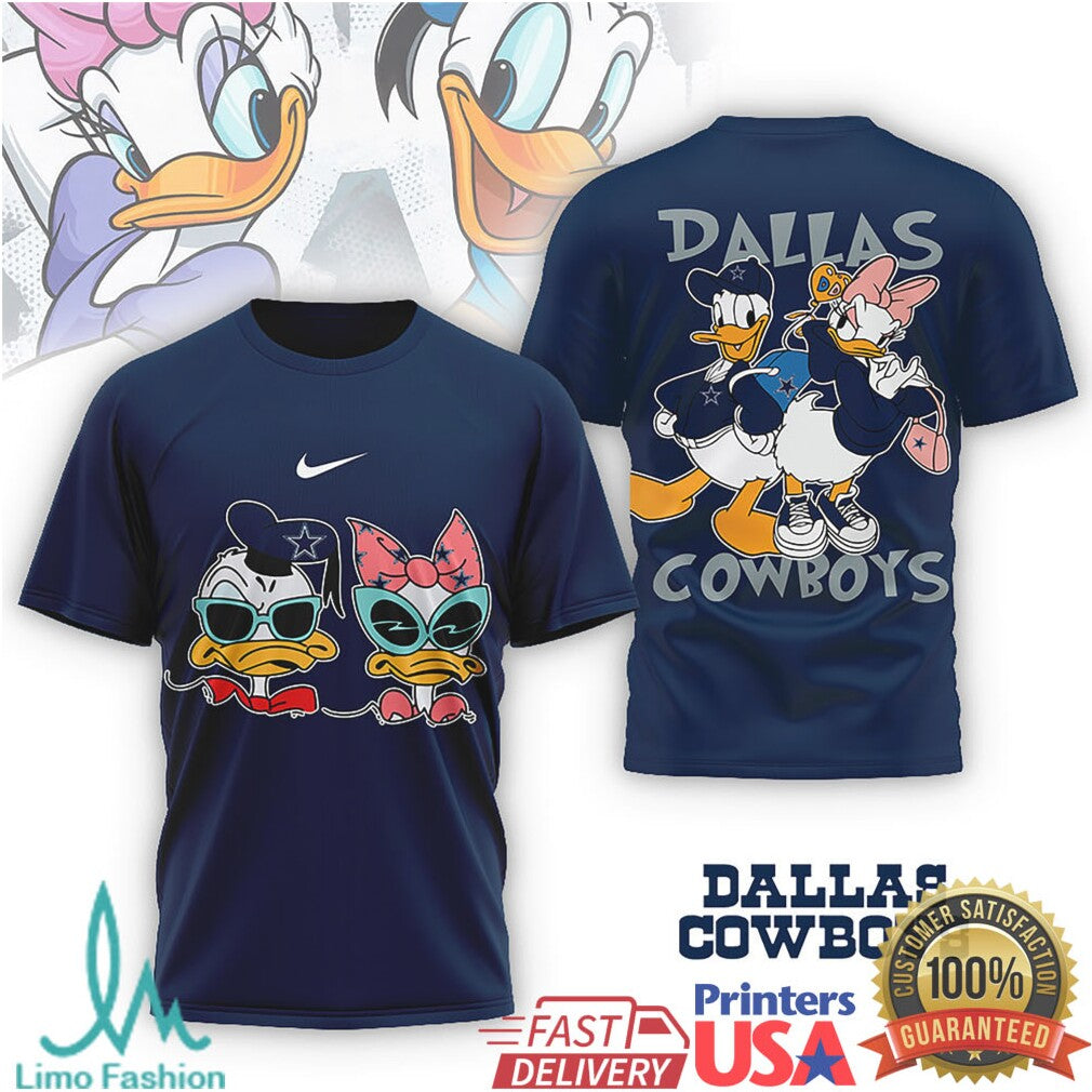 Donald & Daisy Duck Dallas Cowboys NFL Custom T Shirt - Limotees LLC