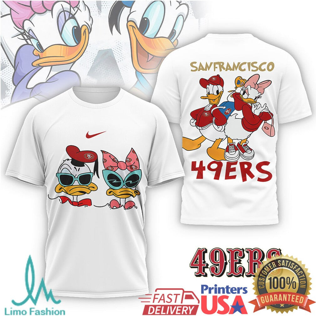 Donald & Daisy Duck San Francisco 49ers NFL Custom Shirt - Limotees LLC
