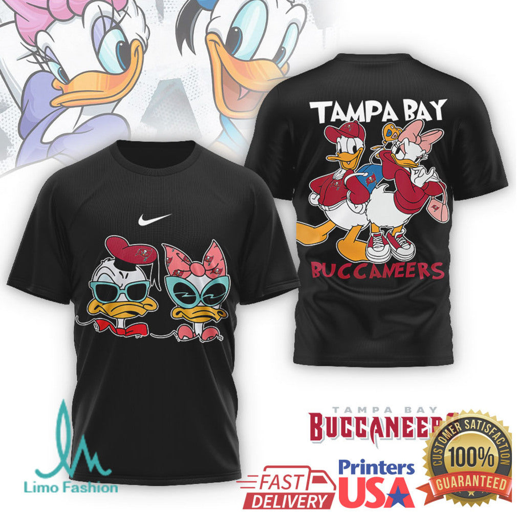 Donald & Daisy Duck Tampa Bay Buccaneers NFL T shirt - Limotees LLC