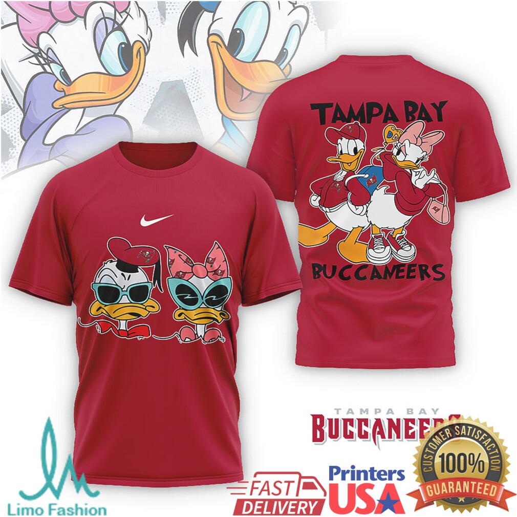 Donald & Daisy Duck Tampa Bay Buccaneers NFL T shirt - Limotees LLC