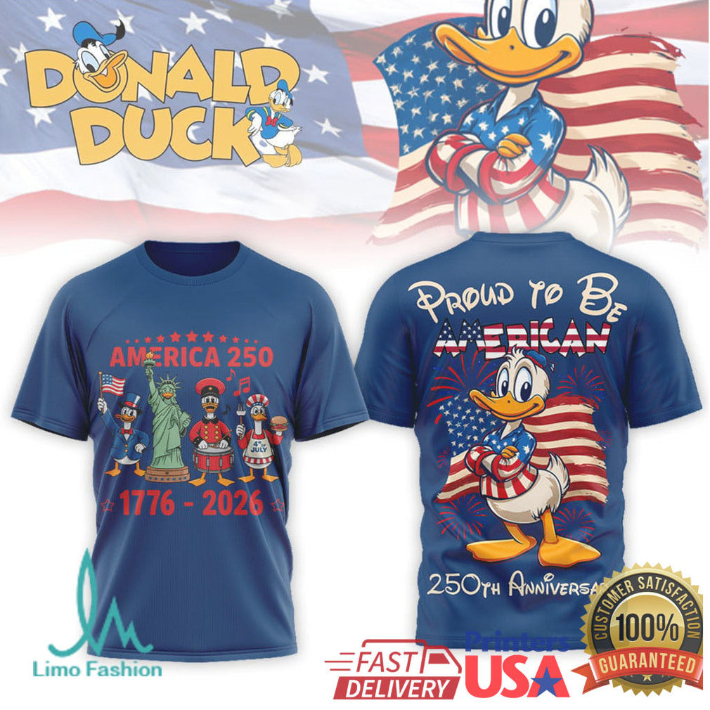 Donald Duck America 250th Anniversary 1776 2026 T Shirt - Limotees LLC