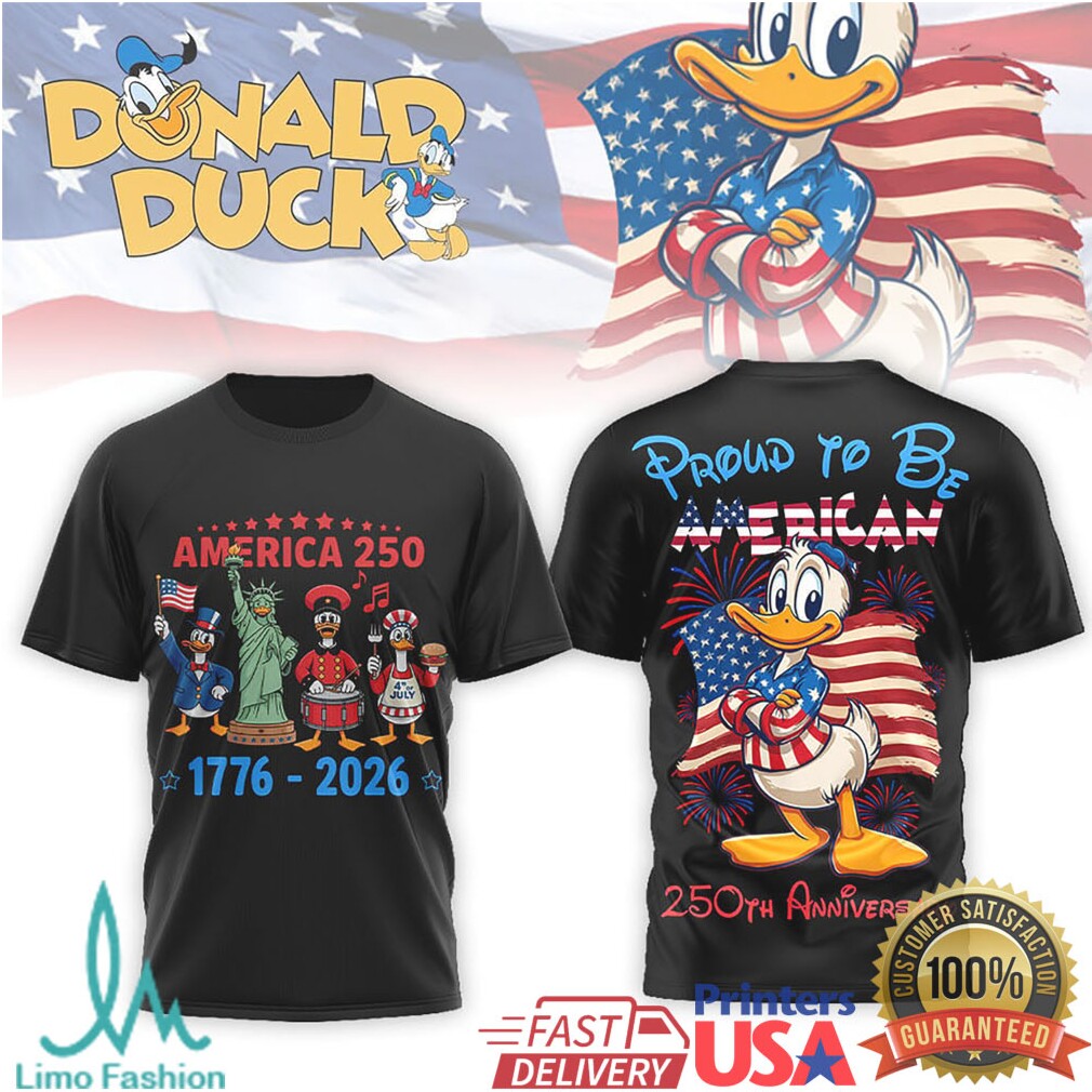 Donald Duck America 250th Anniversary 1776 2026 T Shirt - Limotees LLC