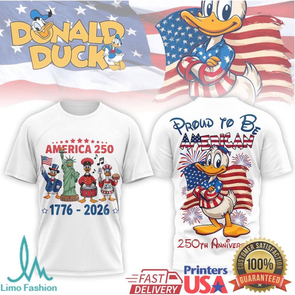 Donald Duck America 250th Anniversary 1776 2026 T Shirt - Limotees LLC