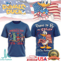 Donald Duck Proud To Be American 250th Anniversary 1776 2026 T Shirt - Limotees LLC