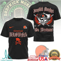 Dropkick Murphys x Cleveland Browns Gothic Logo Punk Rock NFL T Shirt - Limotees LLC