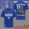 Duke Blue Devils Basketball “Let's Go Duke” Mascot Graphic Tee - Limotees LLC