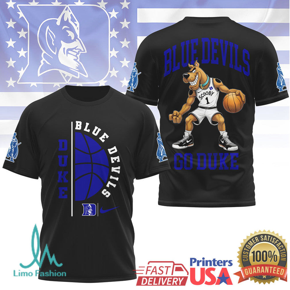 Duke Blue Devils Basketball Scooby Doo Graphic T Shirt - Limotees LLC