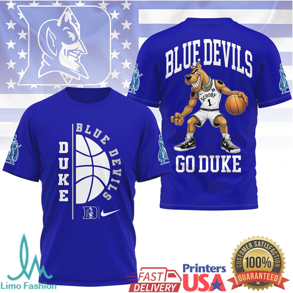 Duke Blue Devils Basketball Scooby Doo Graphic T Shirt - Limotees LLC