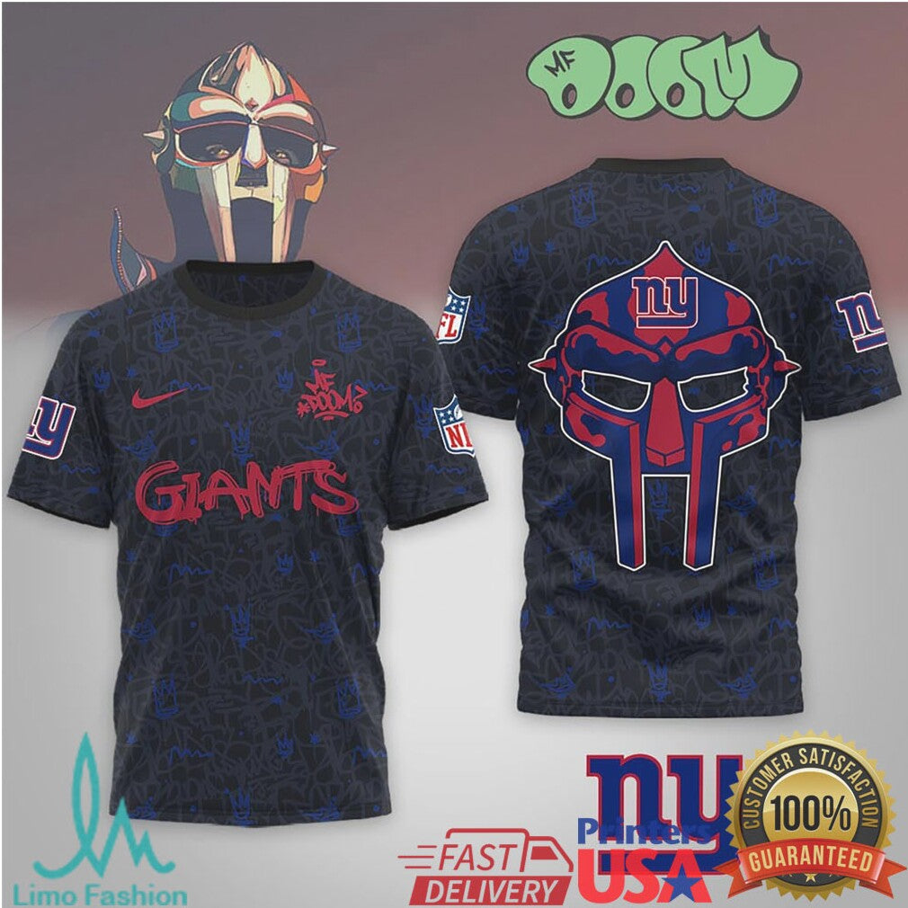 New York Giants Official NFL x MF DOOM 3D Shirt - Limotees LLC