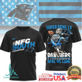 Carolina Panthers Official Super Bowl LX NFL 2025 Division Champions 3D Shirt