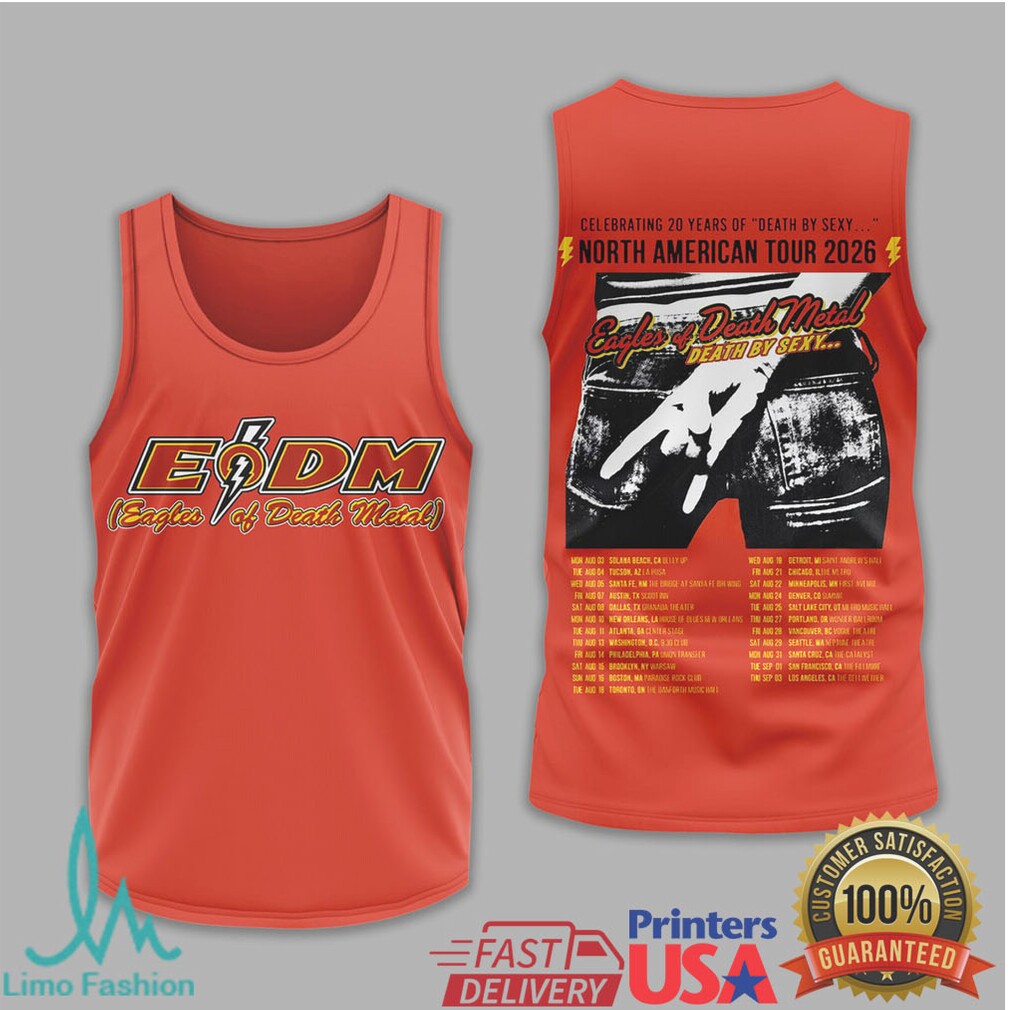 Eagles of Death Metal Death by Sexy 20th Anniversary Tour 2026 T Shirt - Limotees LLC