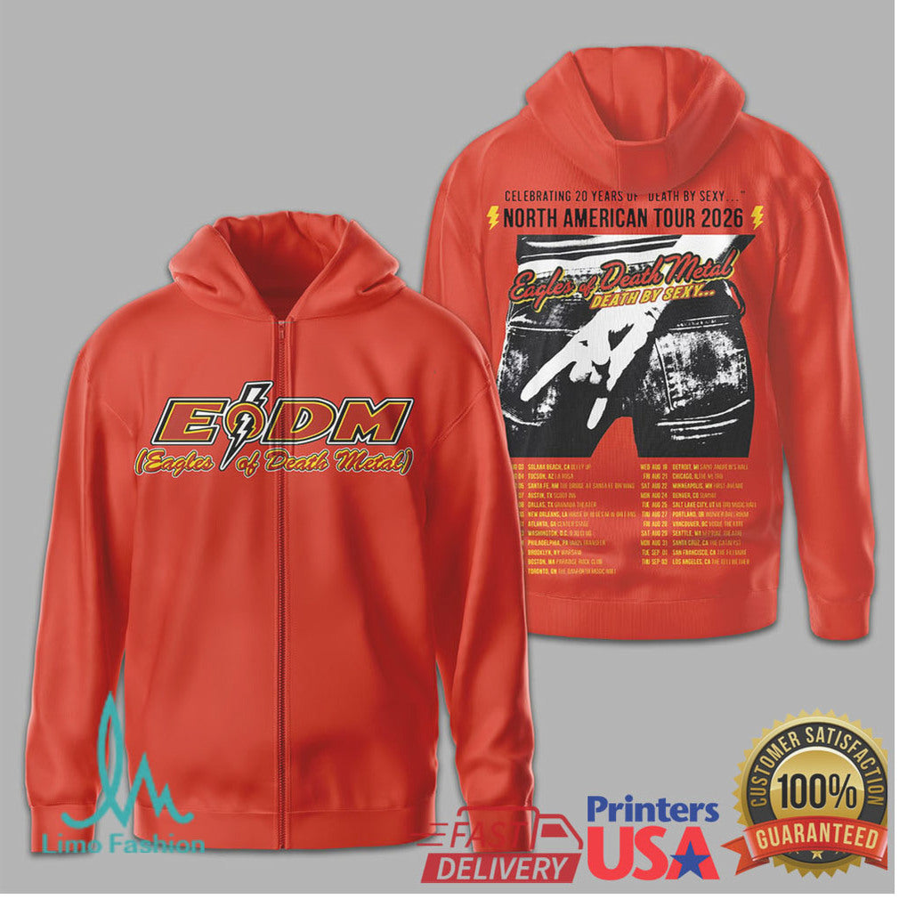 Eagles of Death Metal Death by Sexy 20th Anniversary Tour 2026 T Shirt - Limotees LLC