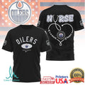 Edmonton Oilers Nurse T Shirt National Nurse Day Hockey Fan Shirt - Limotees LLC