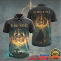 Elden Ring Tarnished Site Of Grace Shattered Ring Retro Fantasy Video Game Fans T Shirt - Limotees LLC