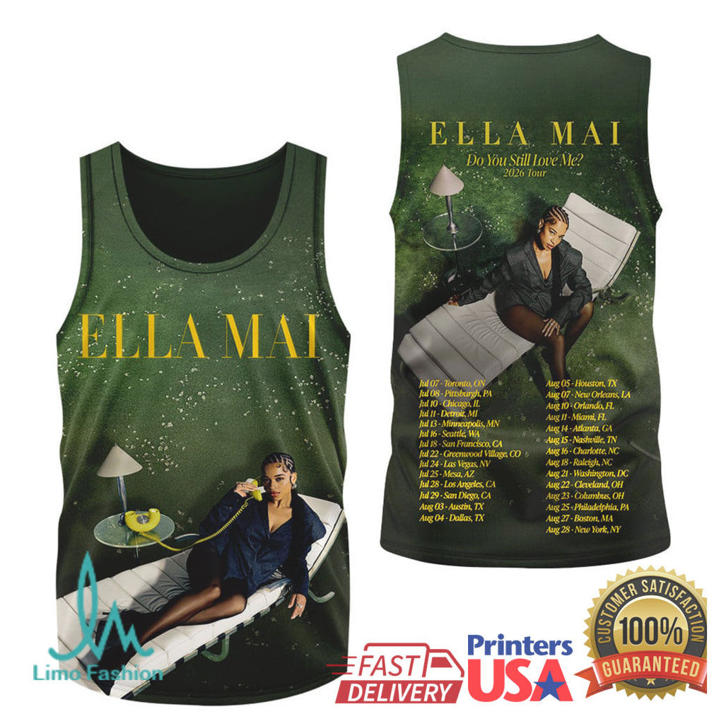Ella Mai Do You Still Love Me 2026 Tour Dates Graphic T Shirt - Limotees LLC