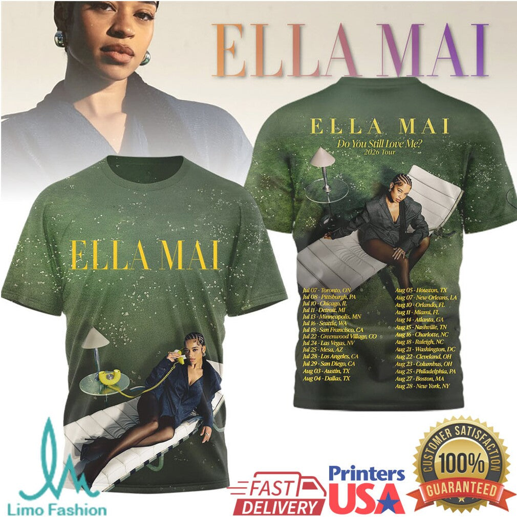Ella Mai Do You Still Love Me 2026 Tour Dates Graphic T Shirt - Limotees LLC