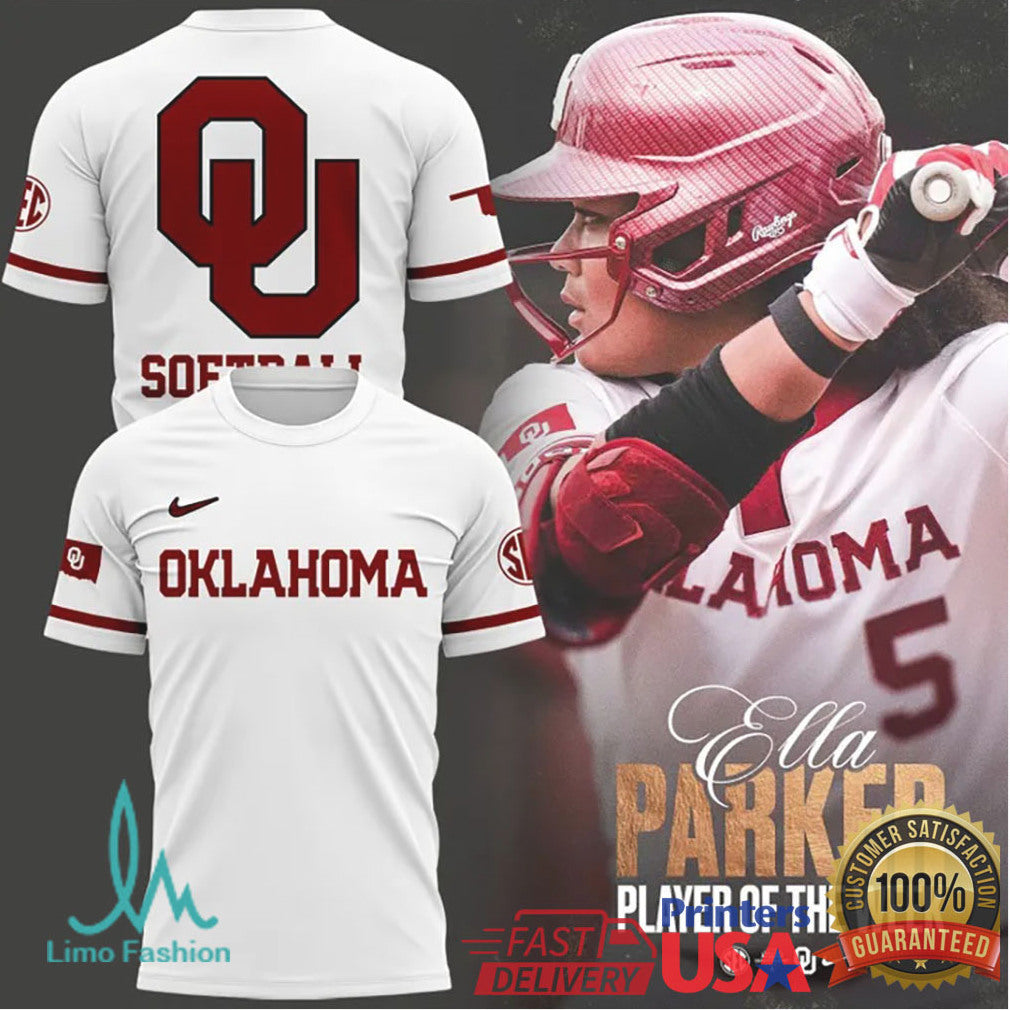 Ella Parker Oklahoma Softball Player of the Week T Shirt OU Sooners Fan Gear - Limotees LLC