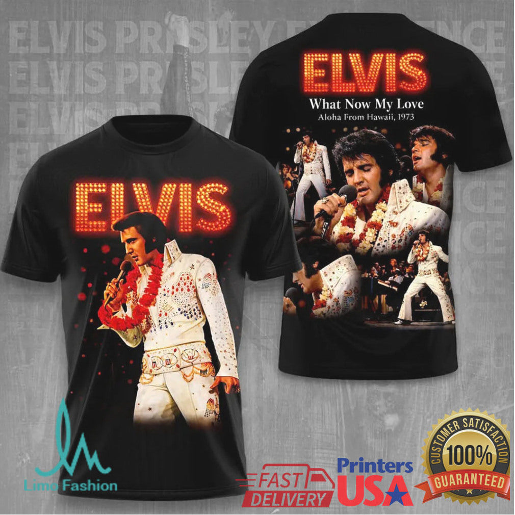 Elvis Presley Aloha From Hawaii 1973 “What Now My Love” Concert Jumpsuit T Shirt - Limotees LLC