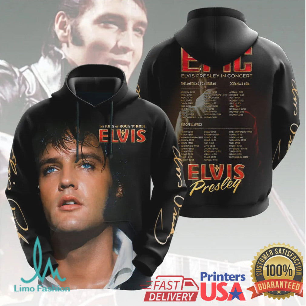 Elvis Presley Baz Luhrmann Epic In Concert World Tour 2026 Retro Music Fans T Shirt - Limotees LLC