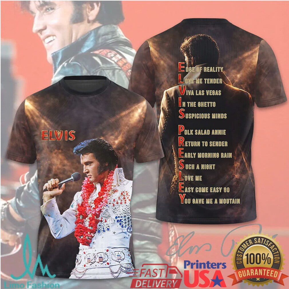 Elvis Presley Elvis In Concert Aloha From Hawaii Retro Music Legend Fans T Shirt - Limotees LLC