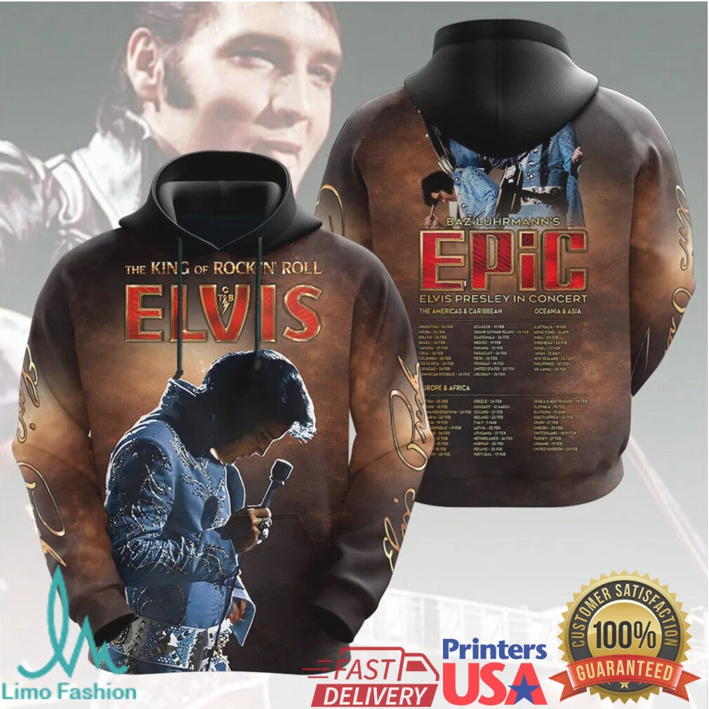 Elvis Presley Epic In Concert Baz Luhrmann Film Style Vintage Fans Men T Shirt - Limotees LLC