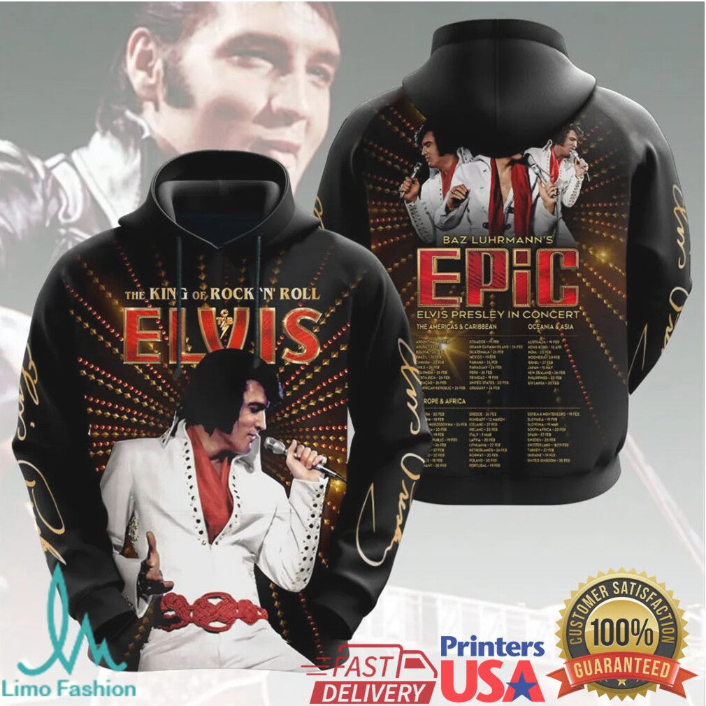 Elvis Presley Epic In Concert White Jumpsuit 2025 Retro Fans Men Women T Shirt