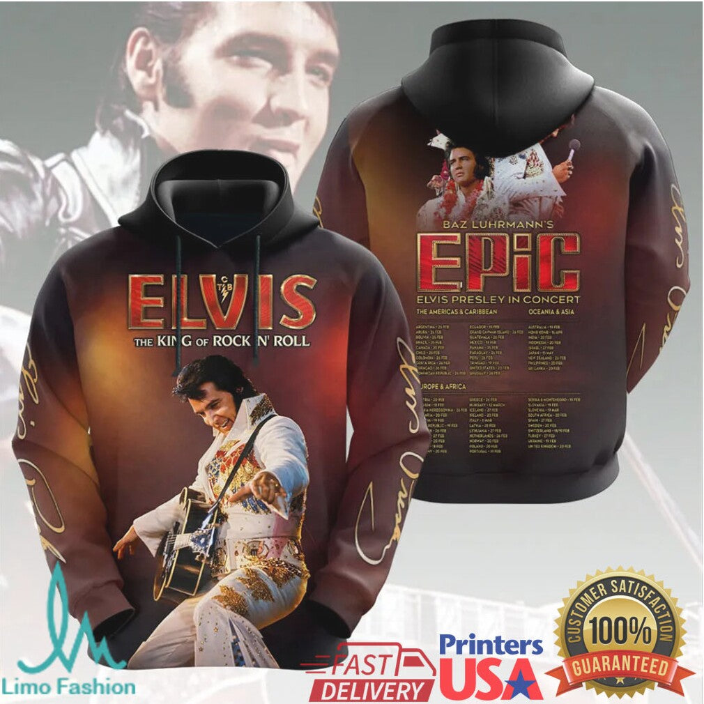 Elvis Presley Epic In Concert World Tour All Over Print T Shirt - Limotees LLC
