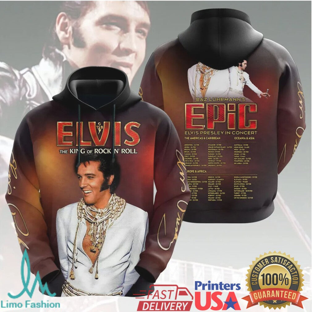 Elvis Presley King of Rock N Roll Epic Baz Luhrmann Movie Retro T Shirt - Limotees LLC
